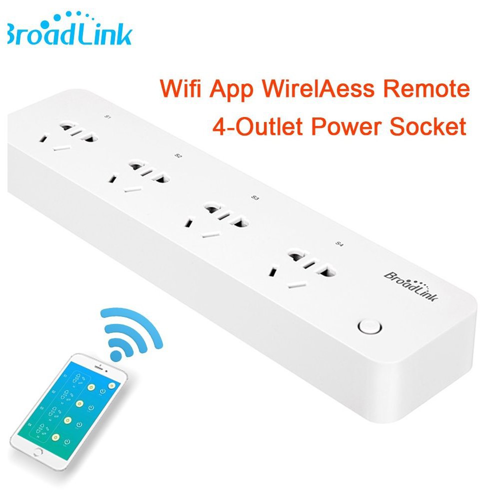 BROADLINK MP1, ổ cắm điện WIFI, 4 cổng, điều khiển độc lập từ xa thông minh