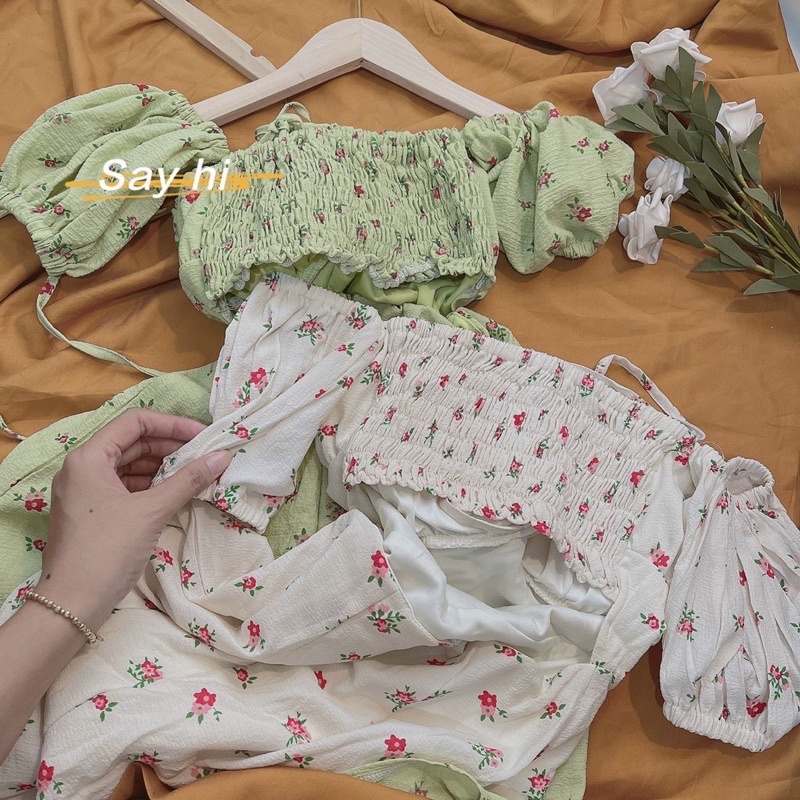 ĐẦM HOA NHÍ CỘT DÂY CUT OUT LƯNG