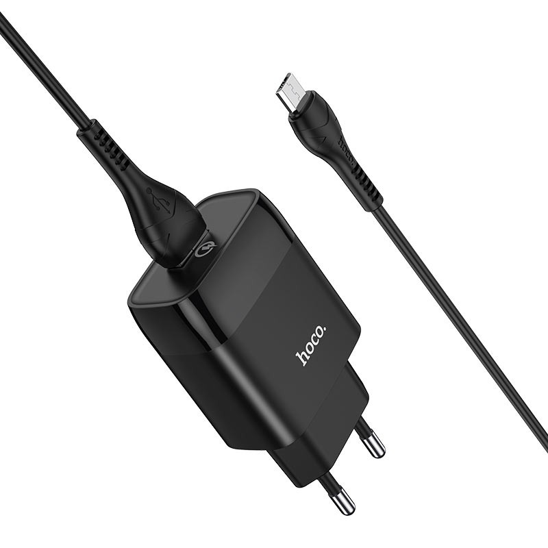 Bộ sạc nhanh Hoco C72Q MIcro USB, sạc nhanh 3A, PD 18W, tương thích với nhiều thiết bị điện thoại Samsung/Xiaomi/Oppo,..