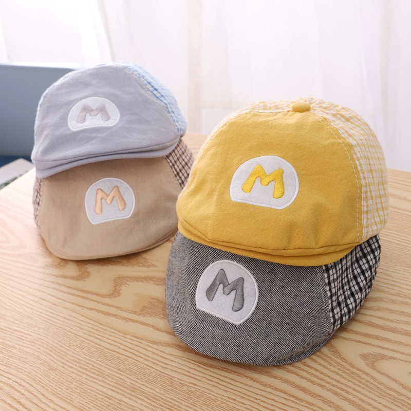 Nón beret họa tiết kẻ sọc xinh xắn thời trang cho trẻ em