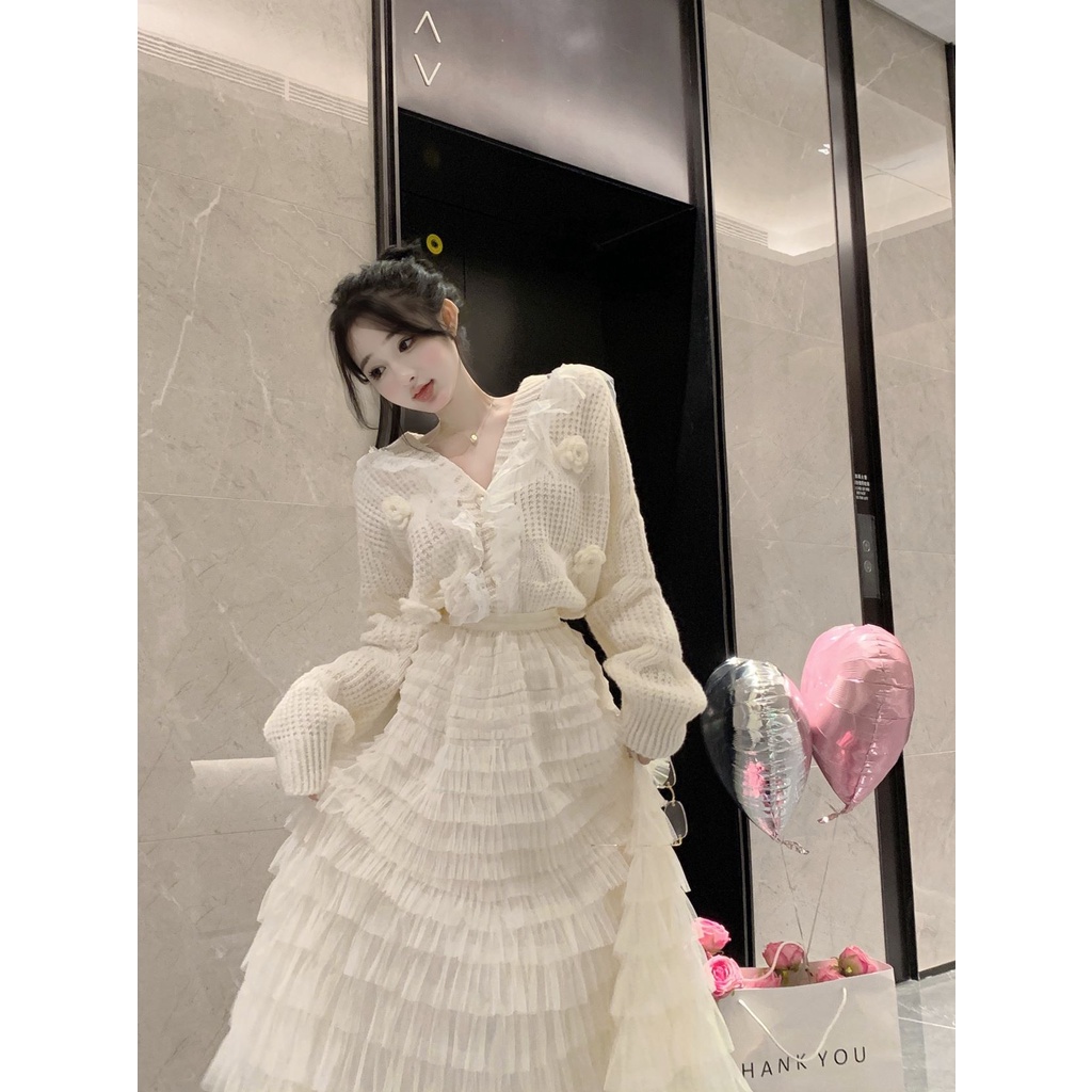 Bộ đồ nữ phong cách tiểu thư sang chảnh thanh lịch hàng Quảng Châu đầu xu hướng ngọt ngào 2022
