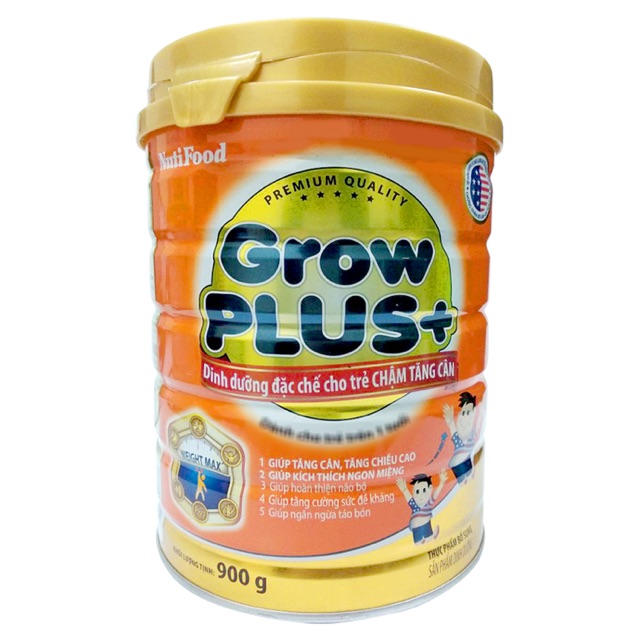 Sữa bột Growplus cam 900g (dinh dưỡng đặc trị cho trẻ chậm tăng cân)