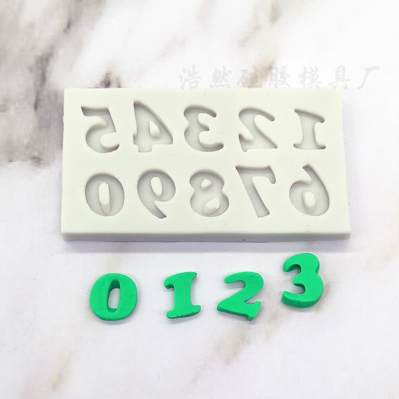 set 3 khuôn chữ và số size nhỏ trang trí bánh