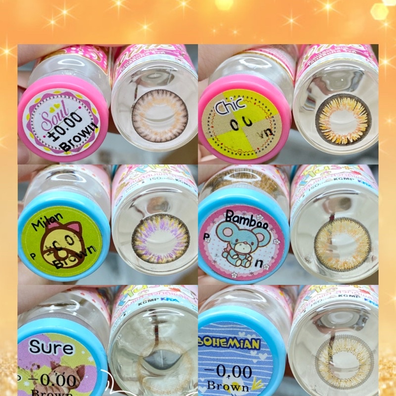 50 mẫu lens nâu không độ hot hit size vừa 14,5mm (album2)