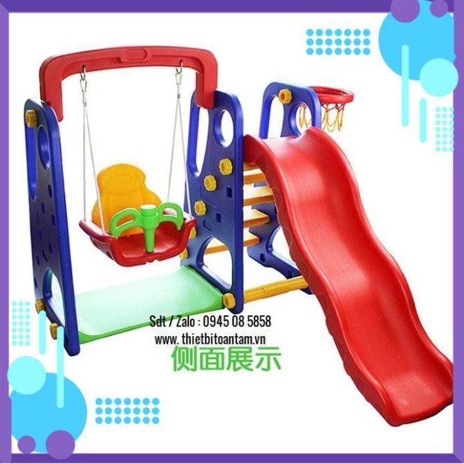 hàng đẹp - Cầu trượt con voi xích đu được đúc nguyên khối bằng nhựa, giá rẻ, bền đẹp.