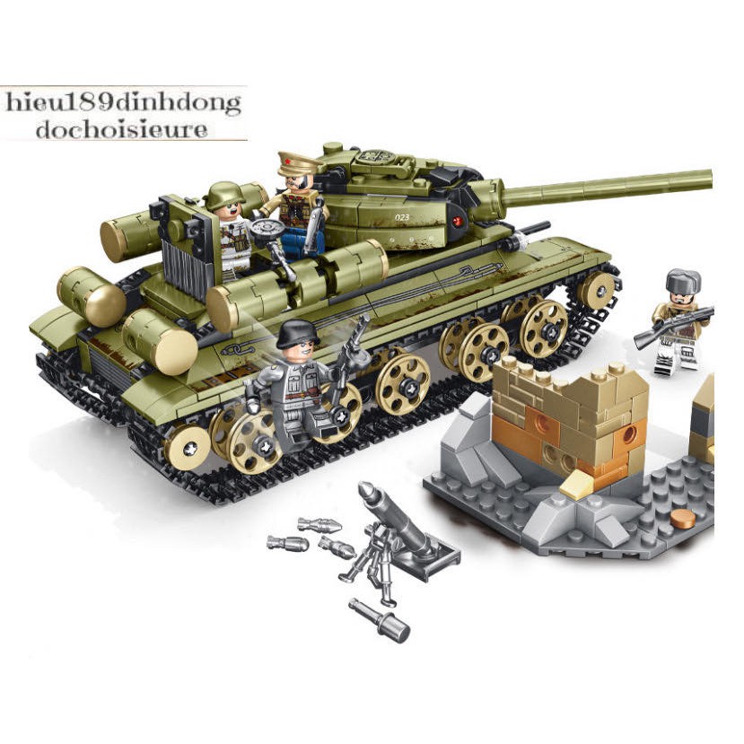 Lắp ráp xếp hình Lego City 101038 : Xe tank 023 đế quốc cỡ lớn 683+ mảnh