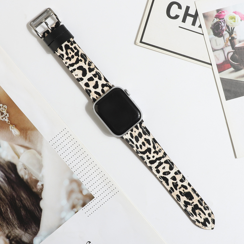 MICROFIBER Dây Đeo Bằng Da Bò Cao Cấp Cho Đồng Hồ Thông Minh Apple Watch Series 6 5 4 3 2 1