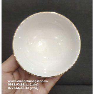 Chén nước chấm viền chỉ vàng sứ Minh Long - chén nước chấm viền chỉ vàng sứ minh long