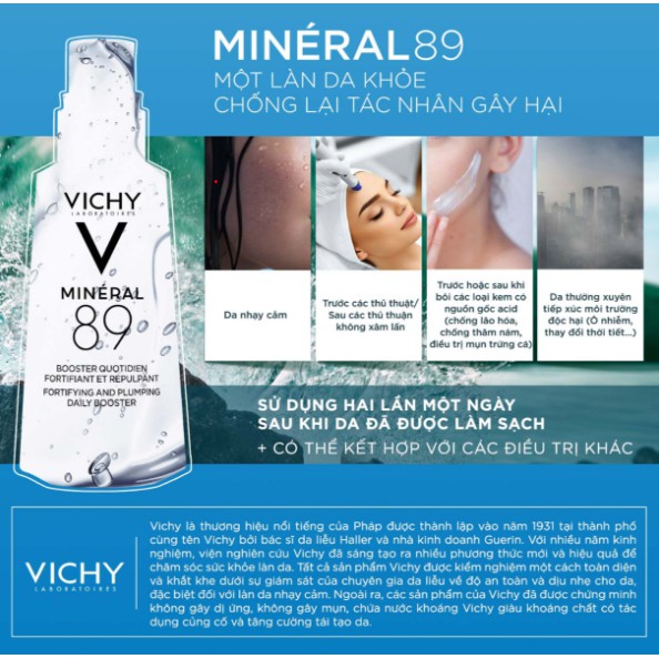 Dưỡng Chất Vichy Giàu Khoáng Chất Phục Hồi Chuyên Sâu 30ml Mineral 89 Serum