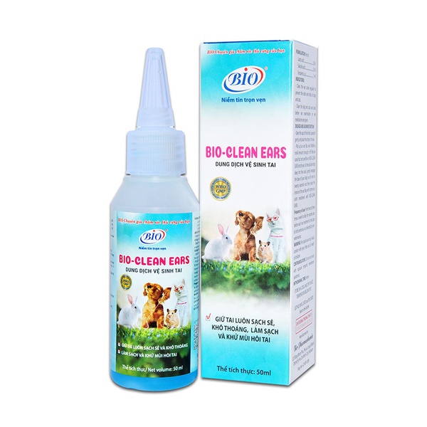 dung dịch vệ sinh tai Bio Clean Ear cho chó , mèo, thỏ, bọ, hamster,...
