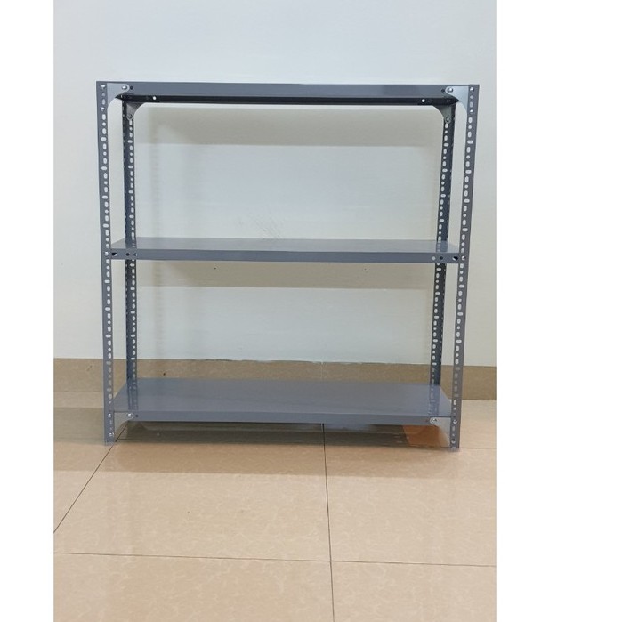 Kệ sắt v lỗ đa năng 3 tầng lắp ghép thông minh giúp sắp gọn đồ đạc ngăn nắp,dùng để hàng, để vật dụng trong nhà bếp