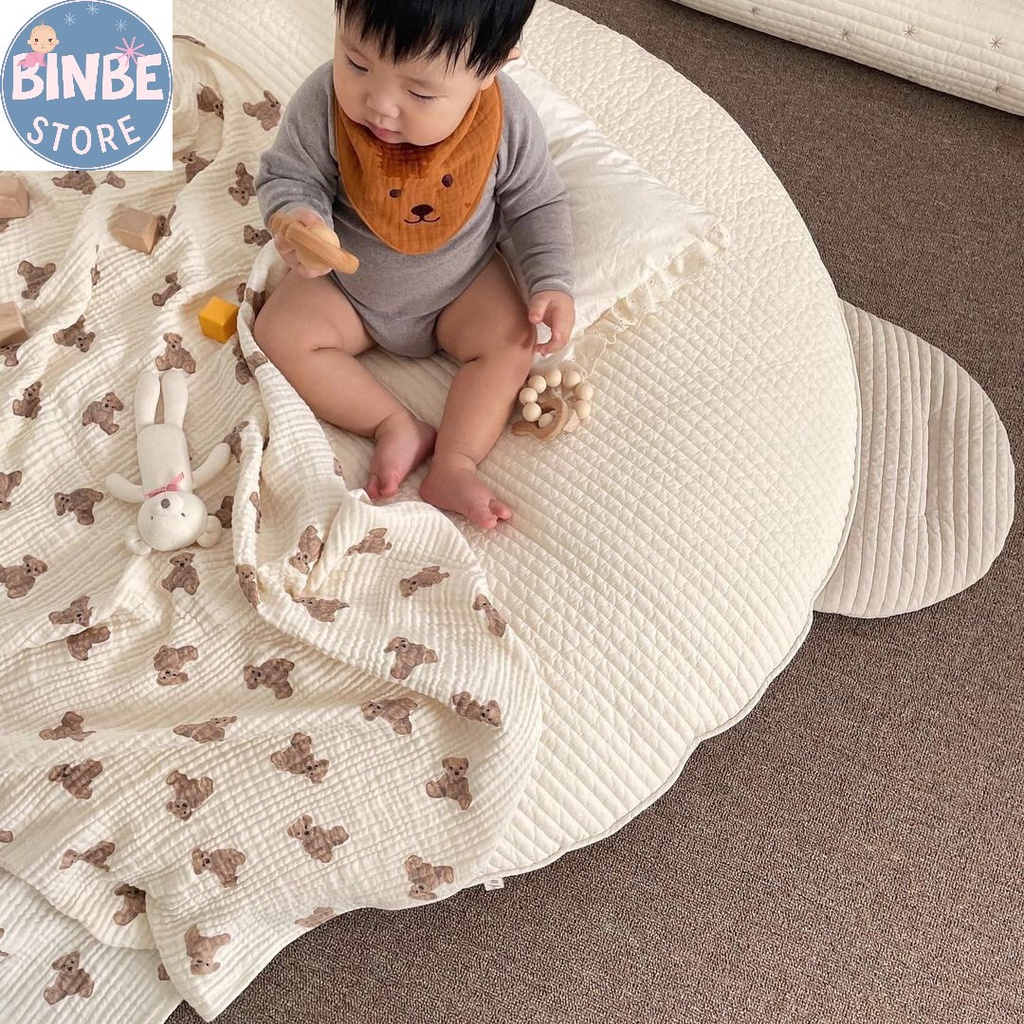 Chăn cho bé, Chăn cho bé sơ sinh 100% cotton, chất liệu mềm mại phong cách Hàn Quốc