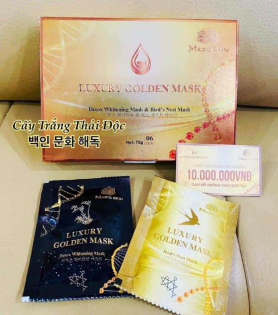 [1 GÓI 13G/3LẦN ĐẮP] MẶT NẠ SIÊU CĂNG BÓNG- PHÉP MÀU CHO LÀN DA LUXURY MASK