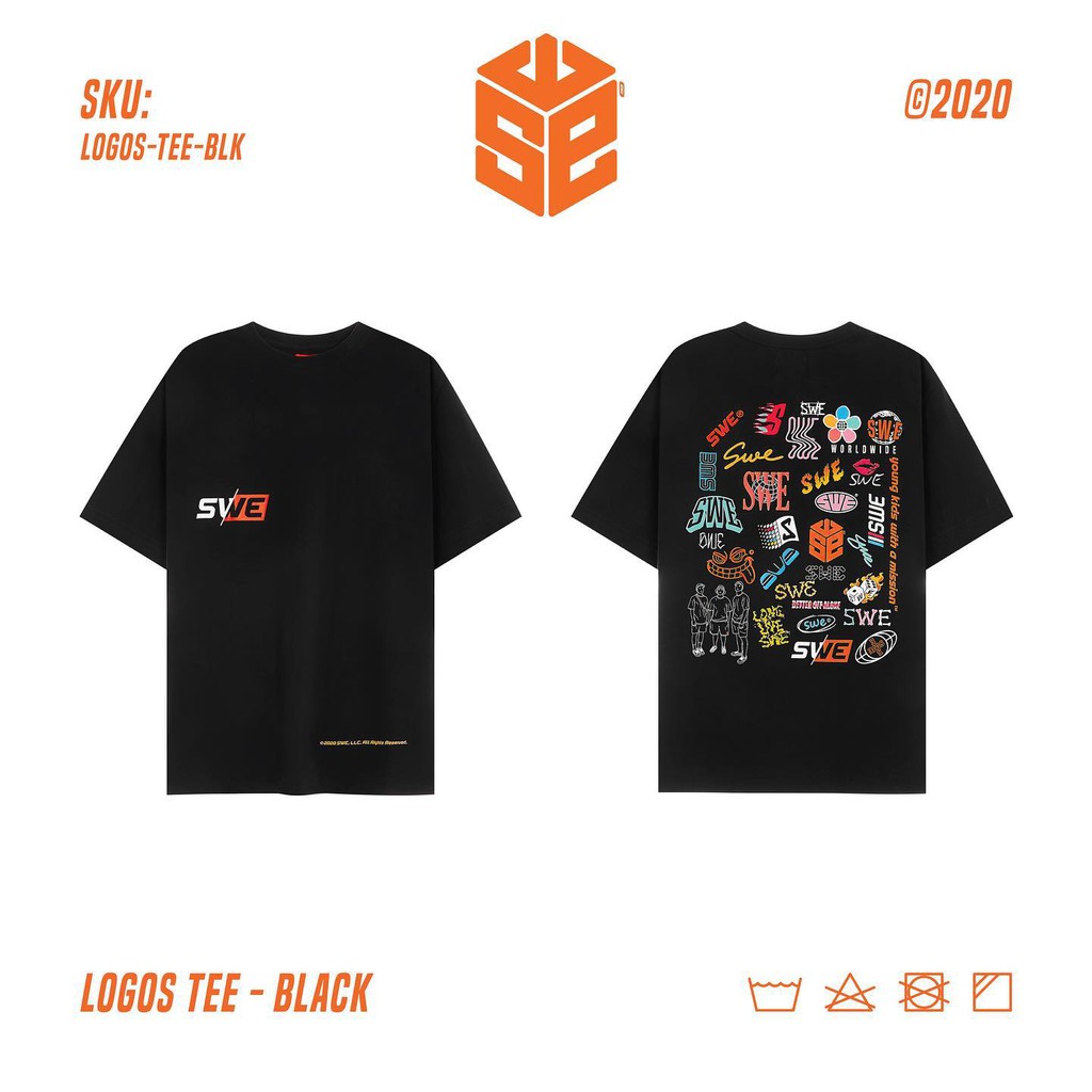 Áo Thun Tay Lỡ SWE Form Rộng Unisex nam nữ phong cách Ulzzang Full Tem Tag Chính Hãng | BigBuy360 - bigbuy360.vn