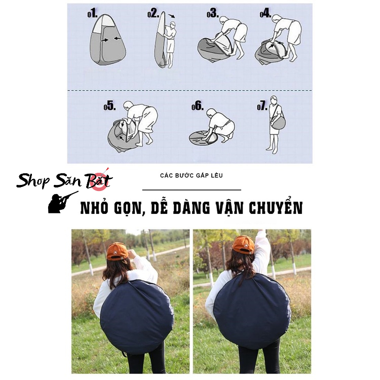 Lều thay đồ cắm trại tự bung, lều vệ sinh dã ngoại kín đáo bền đẹp dùng cho du lịch dã ngoại cắm trại tiện lợi - DCP15