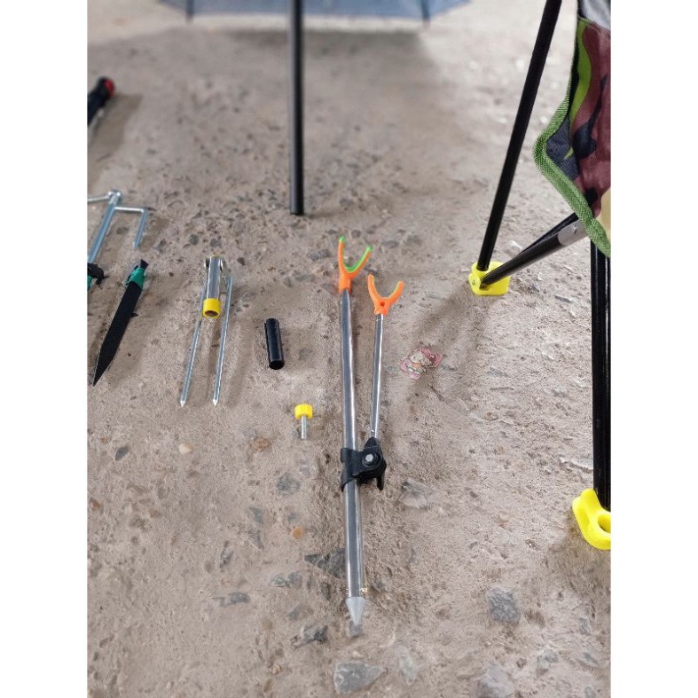 Hot -  Bộ ô dù câu cá+ ghế+ chống cần câu đơn câu đài 4 mùa - sale