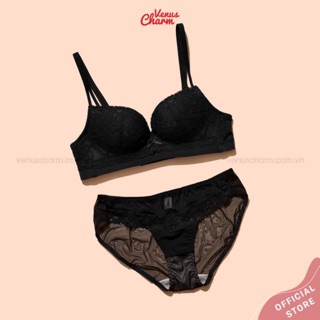 Bộ đồ lót ren không gọng đệm vừa nâng ngực Venus Charm 626