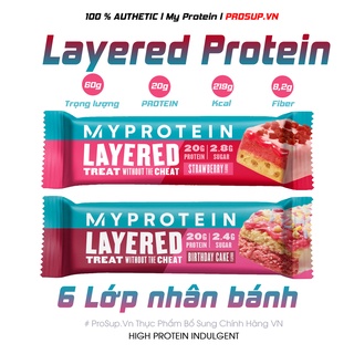 Layered Protein Bar - My Protein(60g/bánh) Bánh protein bar 6 lớp nhân phủ,thơm ngon, bổ sung protein dinh dưỡng cao cấp