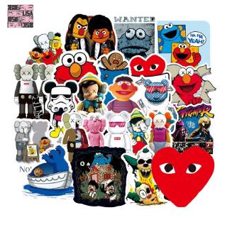 Set 70 Miếng Dán Hình Hoạt Hình Sesame Street Chống Thấm Nước Trang Trí Sổ Tay