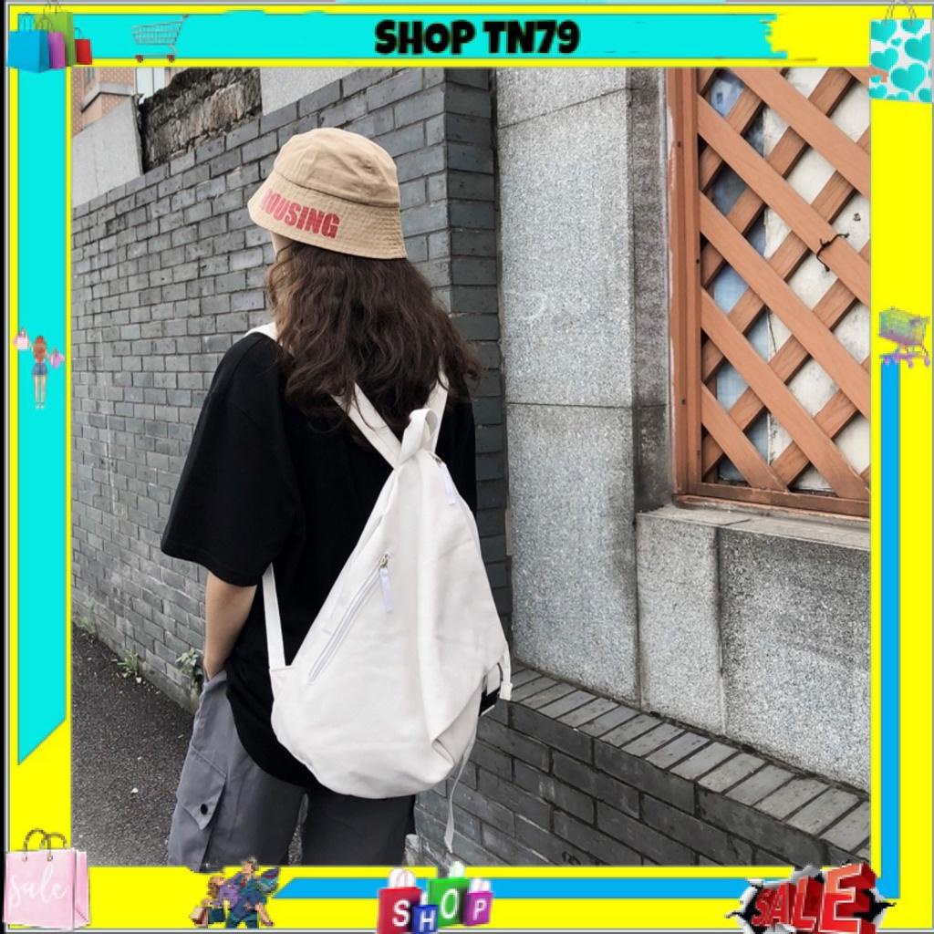 Balo tam giác nữ đẹp đi học thời trang giá rẻ nhỏ cá tính vải canvas - TÚI &amp; BALO SHOP TN79