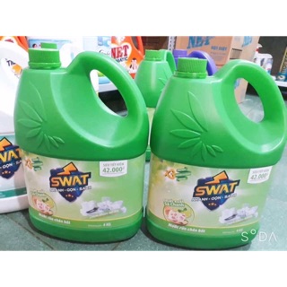 🌸🌸🌸Nước Rửa Chén Swat SẢ CHANH 4kg với công thức cải tiến mới, sạch nhanh chén bát.