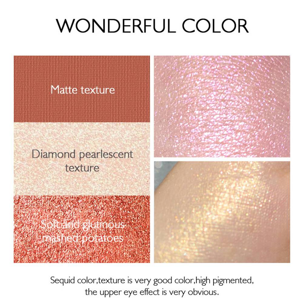 6 Color Orange Series Eyeshadow Blush Matte Pearlescent Eye Shadow Pigment Eye Shadow Palette Makeup Cosmetics Face Blush