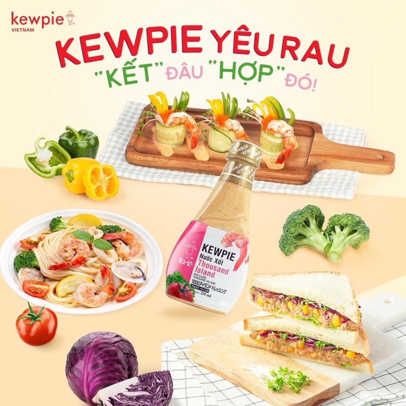 Combo 3 Chai Mè Rang-Phô Mai-Thousand 210Ml Kewpie