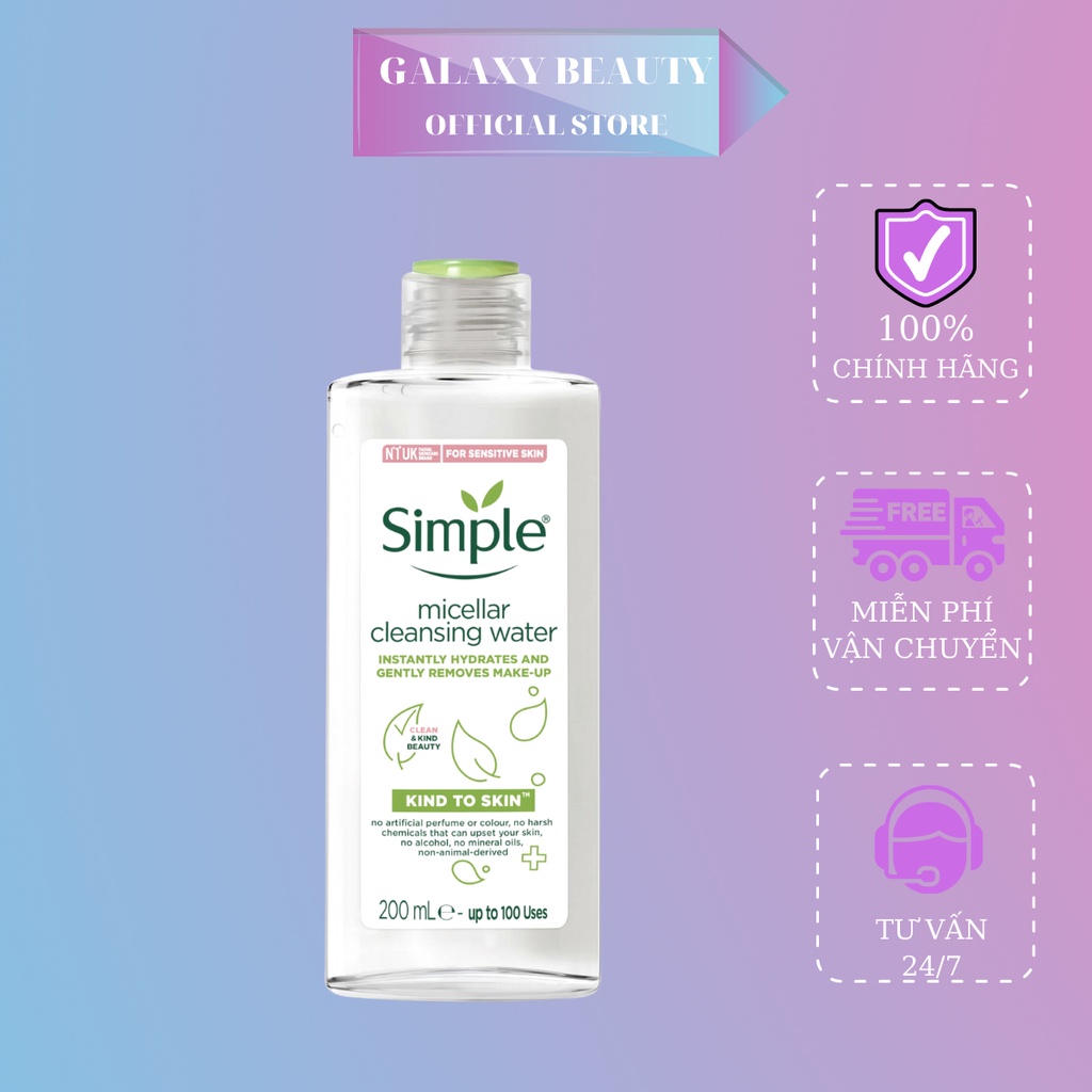 Nước Tẩy Trang Dịu Nhẹ Simple Kind To Skin Micellar Water 200ml | BigBuy360 - bigbuy360.vn