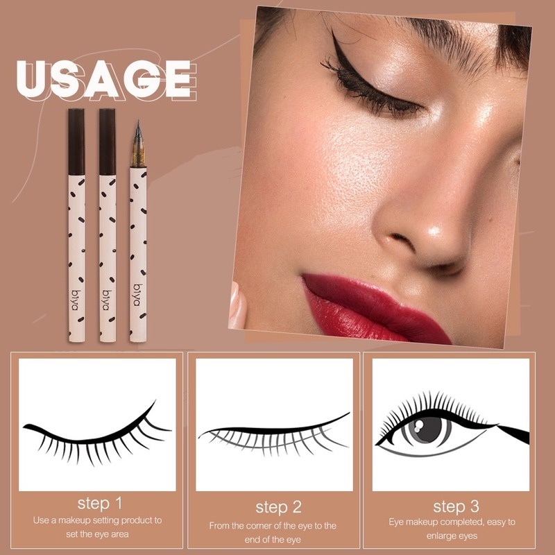 Bút Kẻ Mắt 2 Màu Tùy Chọn Chống Nước Lâu Trôi Tiện Dụng