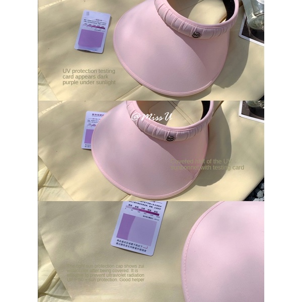 Mũ Nửa Đầu Vành Rộng Chống Tia Uv Thời Trang Mùa Hè UPF50+