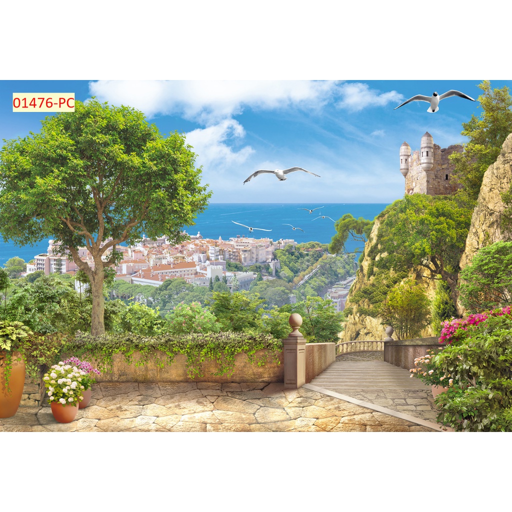 Tranh phong cảnh thiết kế đẹp theo xu hướng hiện đại, hình ảnh sáng tạo