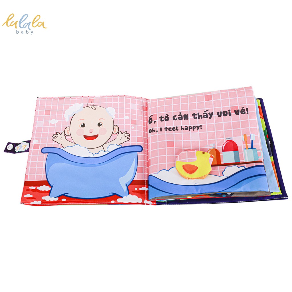 Bộ 2 sách vải Lalala Baby Giáo dục cảm xúc, Bé cảm thấy thế nào và Cái ôm diệu kỳ phát triển toàn diện