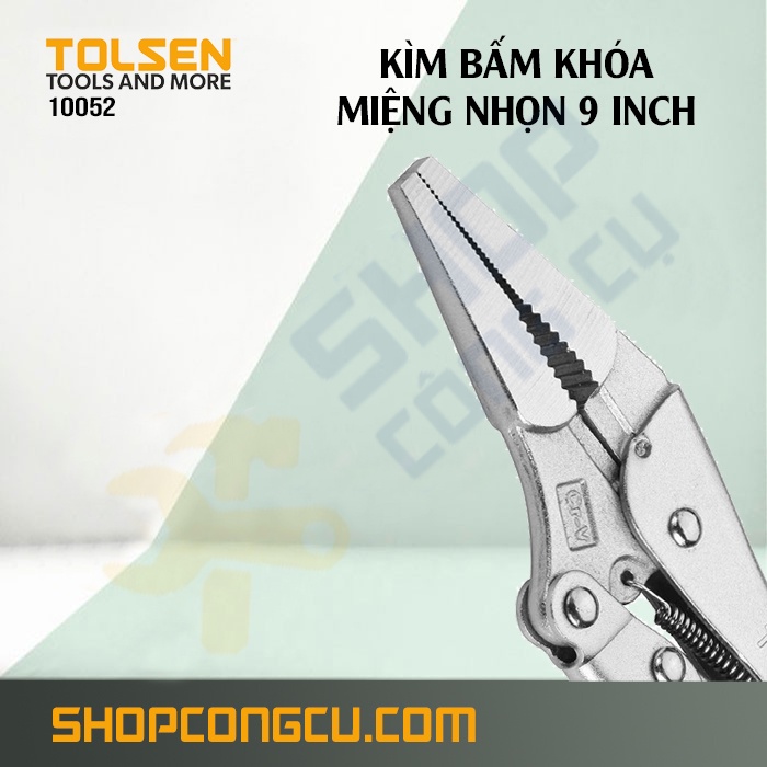 Kìm bấm khóa chết miệng nhọn 9 inch Tolsen 10052