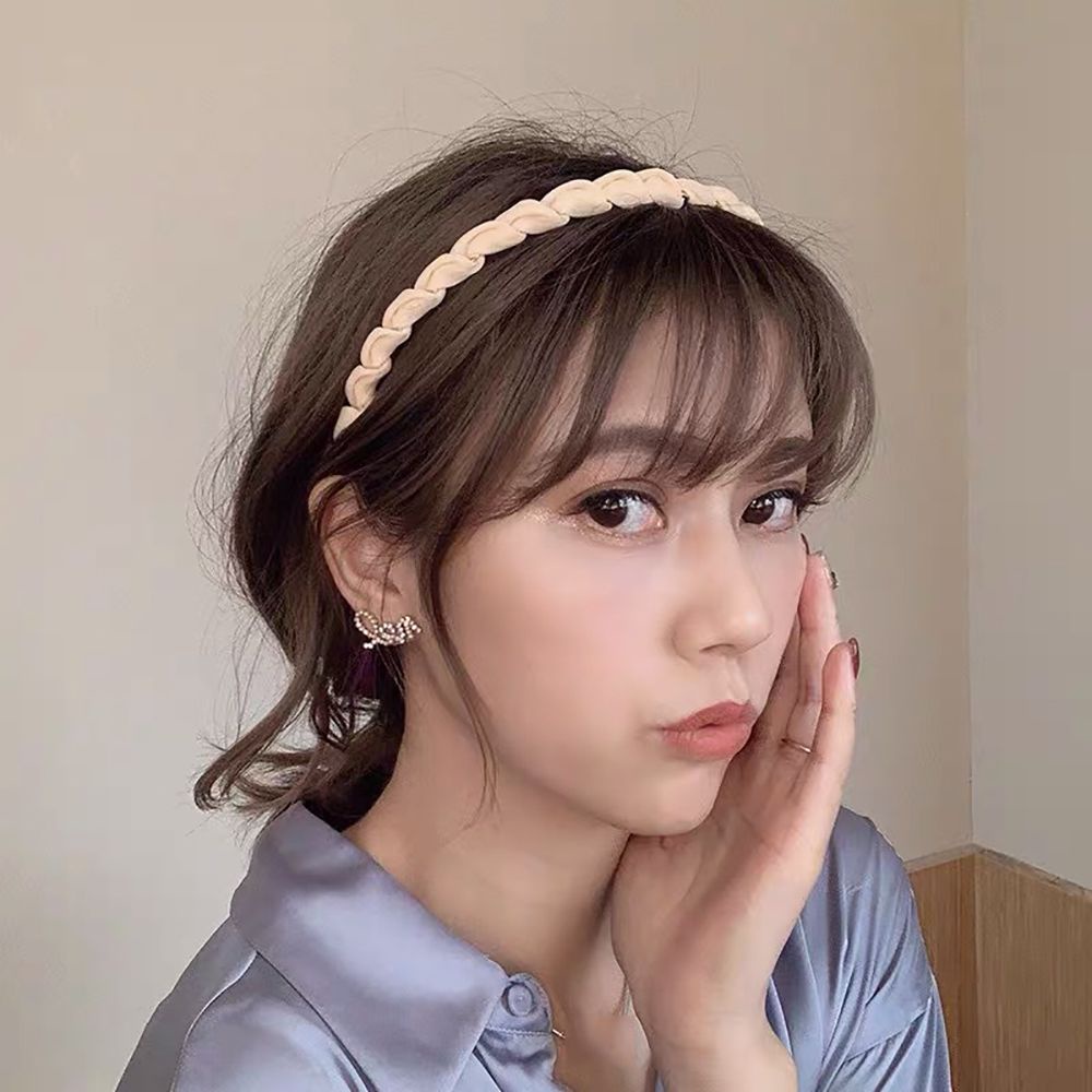 Băng đô cài tóc rửa mặt Vải Lưới Mỏng Nhiều Màu Dễ Thương Cho Nữ