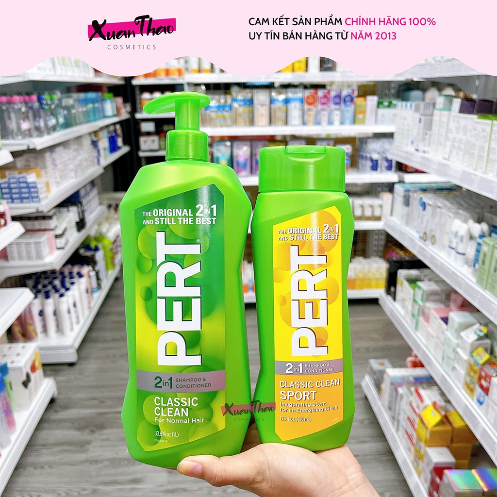 Dầu Gội Pert Plus 2 in 1 Classic Clean