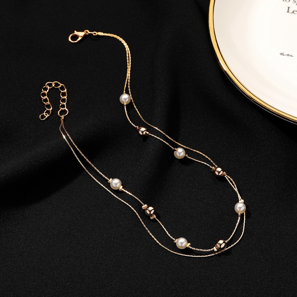 vòng cổ Choker Hai Lớp Thiết Kế Đơn Giản Cho Nữ