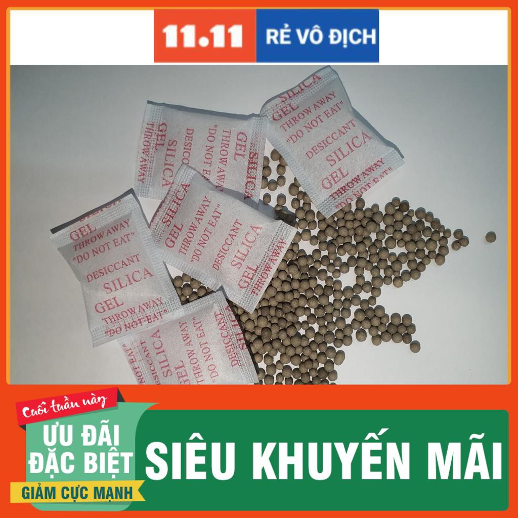 Bịch 0,5kg Túi chống ẩm đa năng Clay loại 10 gram hút ẩm bảo quản thực phẩm các loại, hút ẩm quần áo, hàng hóa