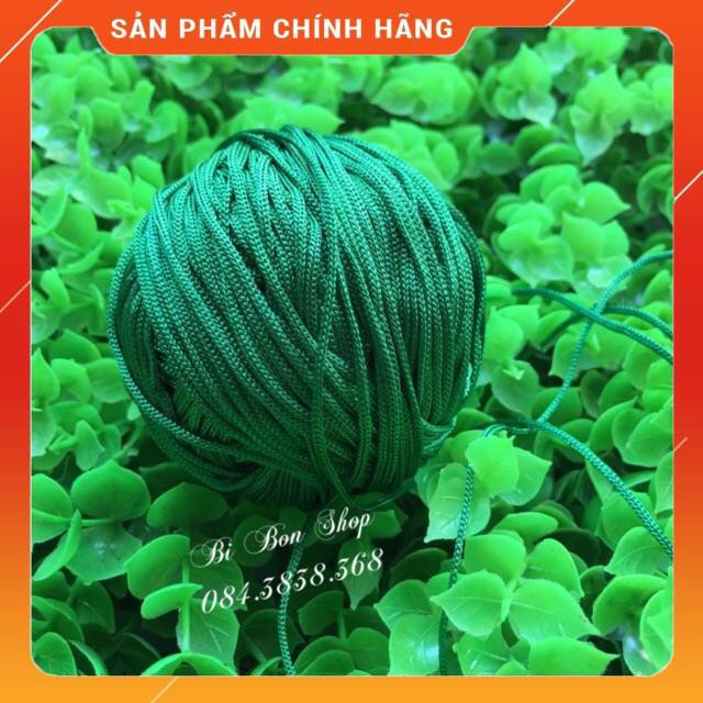 Cuộn dây dù làm vòng màu xanh lá