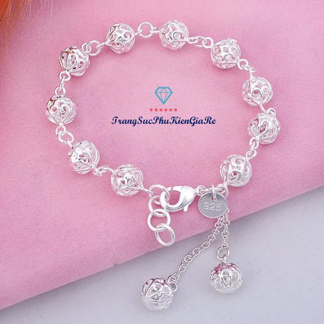 [Mã FAMAYFA giảm 10K đơn 50K] Lắc tay nữ thời trang hạt bi rỗng, xi bạc 925, siêu xinh, bán giá rẻ | BigBuy360 - bigbuy360.vn