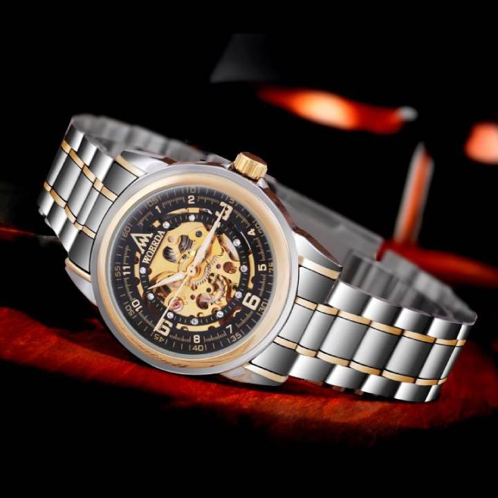 Đồng hồ cơ nam [FREESHIP] lộ máy Automatic cao cấp WOERDA Tặng KÍNH XUYÊN ĐÊM | BigBuy360 - bigbuy360.vn
