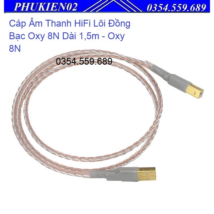 Cáp Âm Thanh HiFi Lõi Đồng Bạc Oxy 8N Dài 1,5m - Oxy 8N