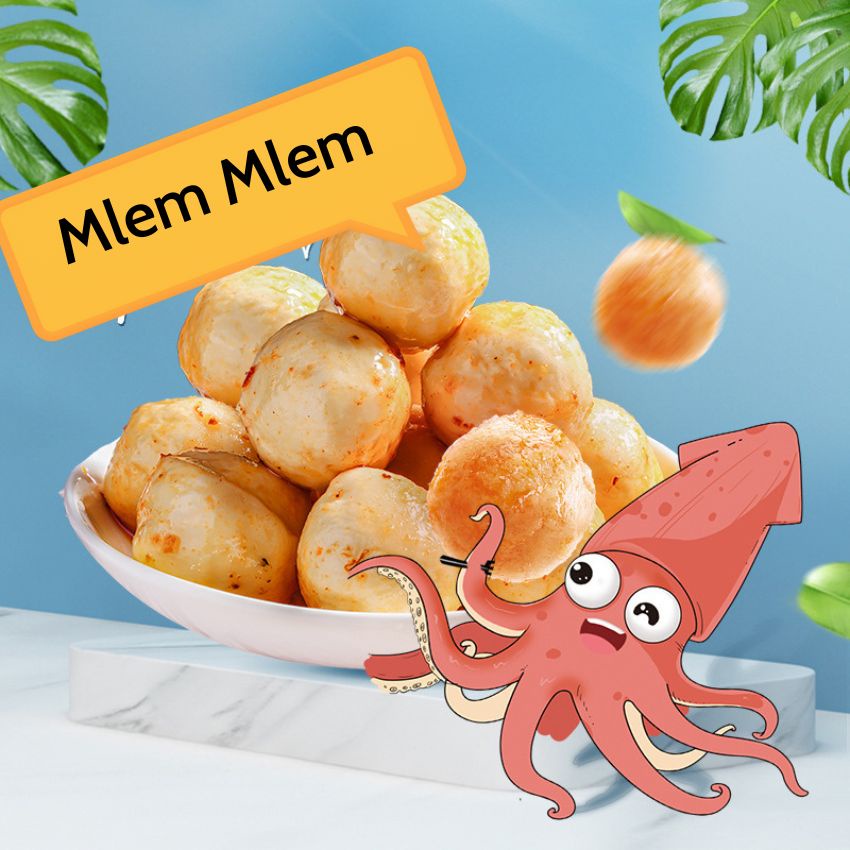 Chả Mực, Chả Cá Cay Ăn Liền 18g Đồ Ăn Vặt Trung Quốc
