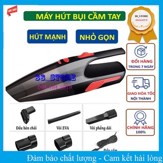 [ Kèm Quà Tặng ] Máy Hút Bụi cầm tay mini - Máy hút bụi ô tô điện áp 12V 💖Tặng bộ 4 Chú Tiểu💖