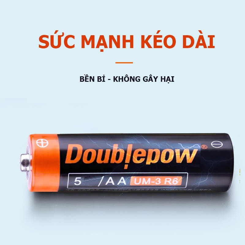 Combo 40 viên Pin tiểu khô 1,5V carbon Doublepow (chọn pin tiểu AA và pin đũa AAA)