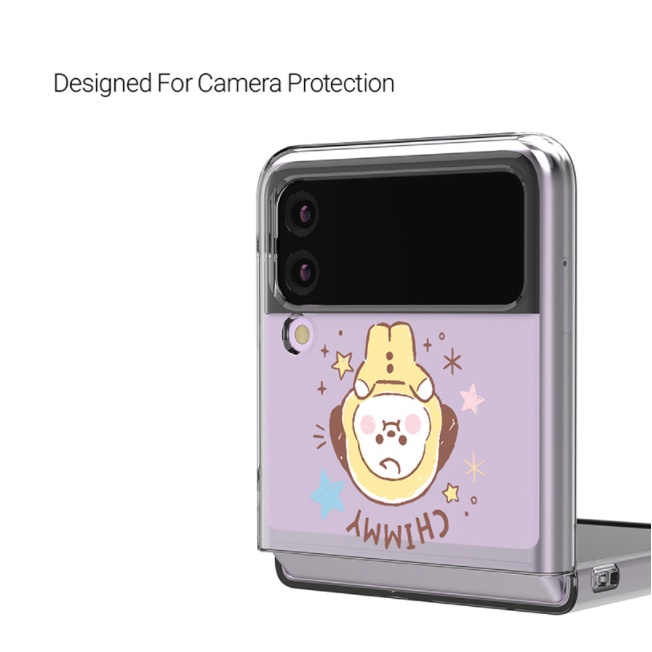 Bao da điện thoại BT21 mỏng trong suốt cho Z Flip 3 / Z Flip3 5G / Z Flip 4 / Z Flip4 5G