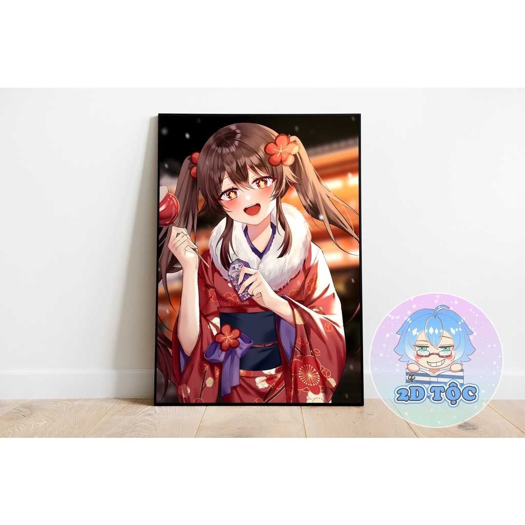 TRANH POSTER A3 HU TAO HuTao (6) GENSHIN IMPACT CHẤT LIỆU GIẤY CAO CẤP - 2D TỘC SHOP