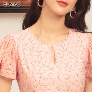 Đầm hoa cổ giọt nước DA457 GUMAC