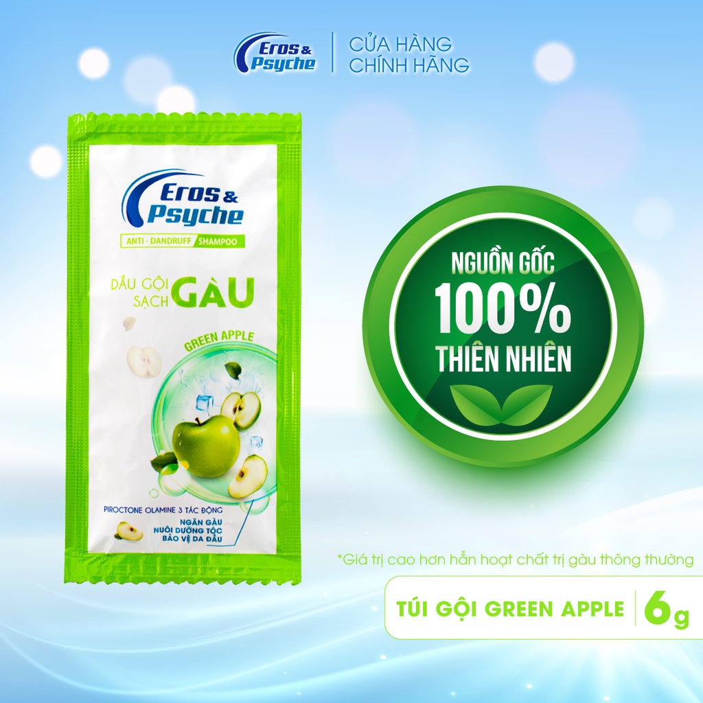 Gội Eros & Psyche sạch gàu hương táo xanh cá tính - 12 Túi