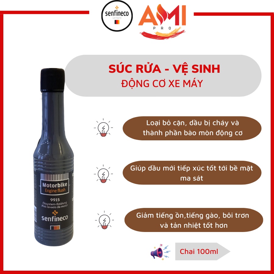 Súc Rửa Động Cơ Xe Máy Senfineco 9915 Của Đức 100ml