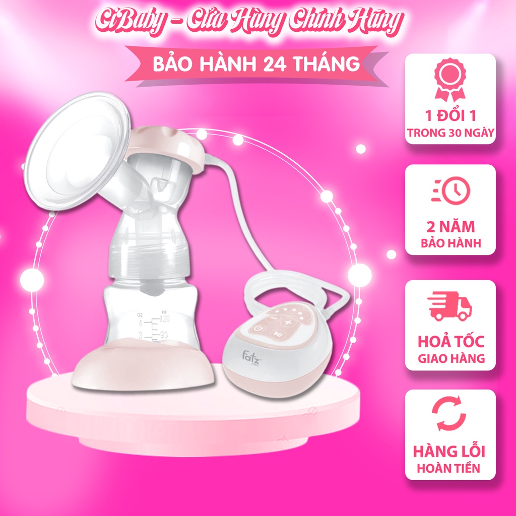Máy hút sữa điện đơn Fatz Baby Single 1 có chế độ mát xa và kích sữa / điều chỉnh lực hút